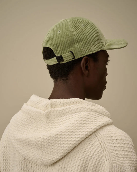 CP Company - Corduroy 350 Logo Cap (Seagrass Green)