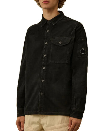CP Company - Corduroy Lens Longsleeve Shirt (Black)
