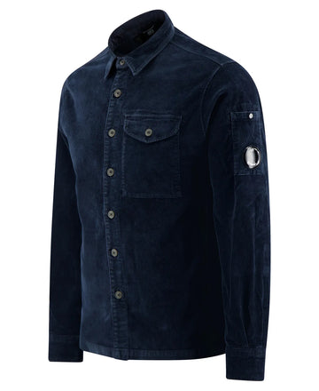 CP Company - Corduroy Lens Longsleeve Shirt (Eclipse Blue)