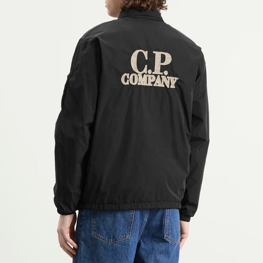 CP Company Chrome-R Logo Overshirt Black