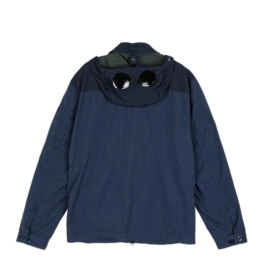 CP Company Flatt Nylon Mixed Goggle Overshirt (Midnight Navy_