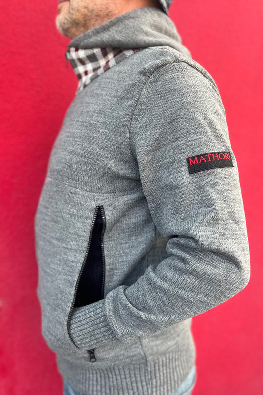 Mathori London Woolen Hoodie (Melange Grey)