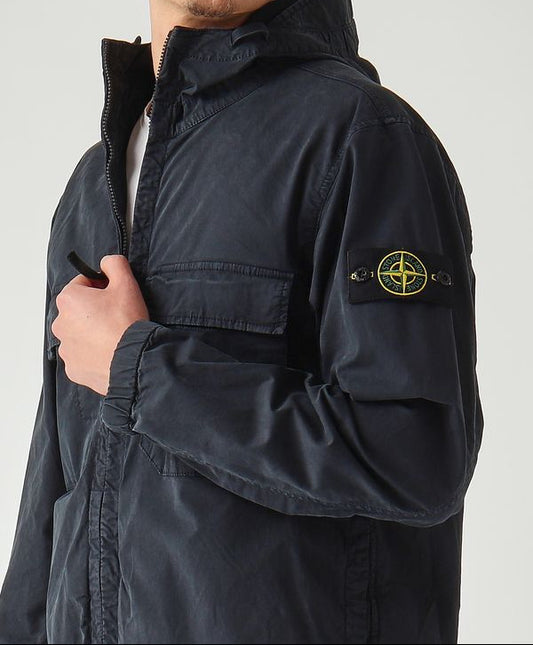 Stone Island Organic Cotton Twill Jacket Navy