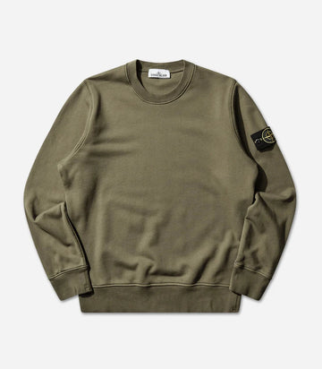 Stone Island Organic Cotton Sweatshirt in Military Green
