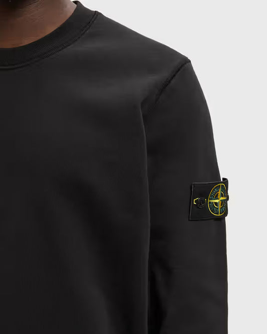 Stone Island Crew NEck Sweatshirt in Black