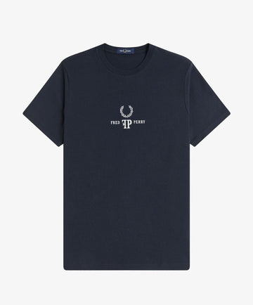 Fred Perry Monogram T-Shirt Navy