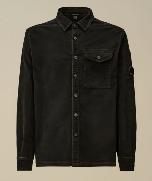 CP Company - Corduroy Lens Longsleeve Shirt (Black)