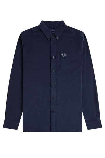 Fred Perry Needle Cord Shirt | Dark Airforce
