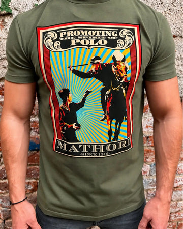 Mathori London - Promoting Polo T-Shirt Olive Green