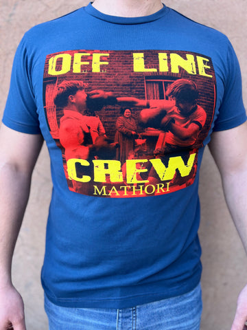 Mathori London Off Line Crew T-Shirt Blue