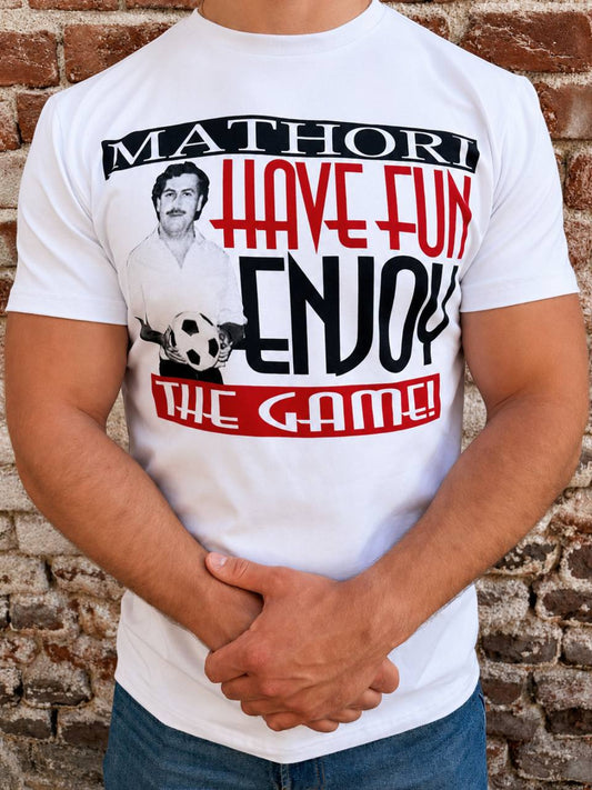 Mathori London “Enjoy the Game” T-Shirt White
