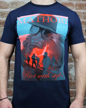 Mathori London - RWS Mask T-Shirt Navy Blue
