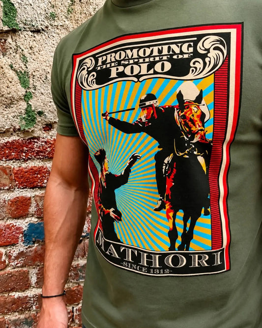 Mathori London - Promoting Polo T-Shirt Olive Green