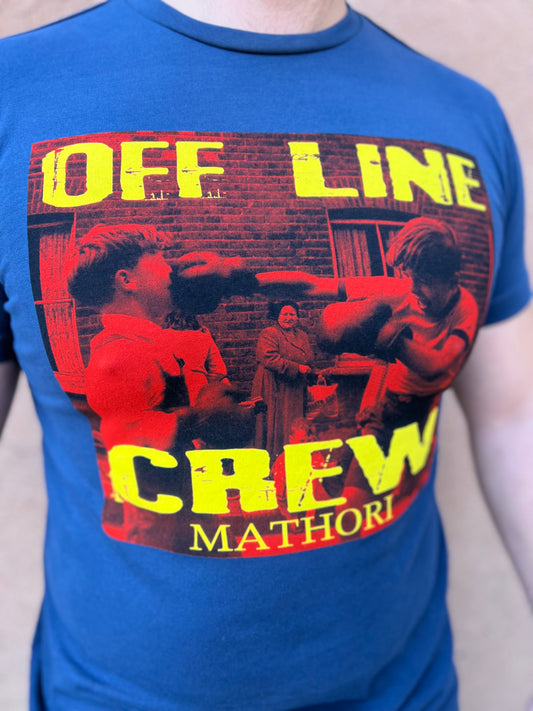 Mathori London Off Line Crew T-Shirt Blue