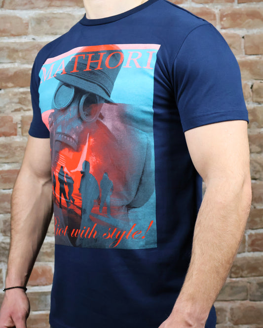 Mathori London - RWS Mask T-Shirt Navy Blue