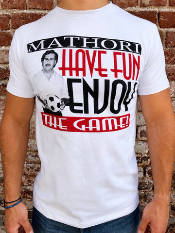 Mathori London “Enjoy the Game” T-Shirt White