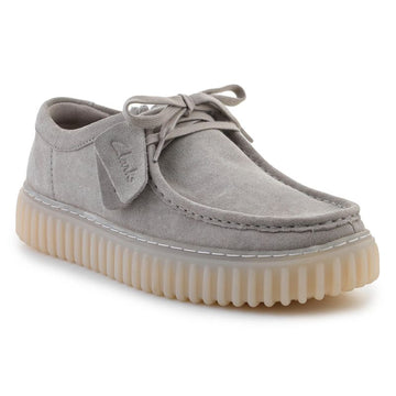 Clarks Torhill Lo Light Gray Suede