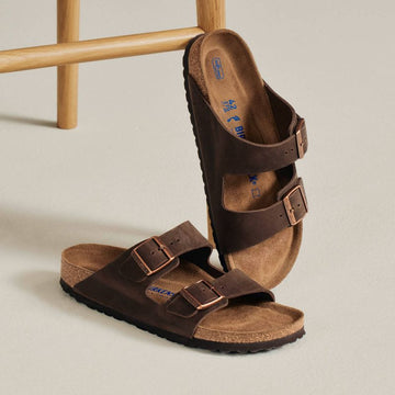 Birkenstock Arizona Oiled Leather Habana Slides W