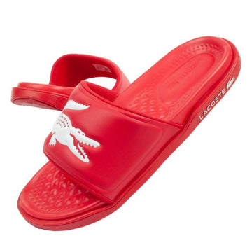 Lacoste Croco Dualiste Slides (Red)