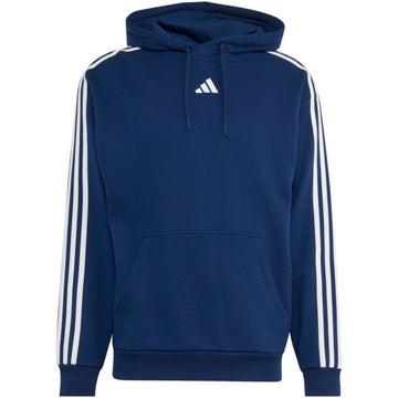 Adidas Essentials Stripes French Terry Hoodie Navy