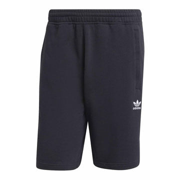 Black Adidas shorts on a white background