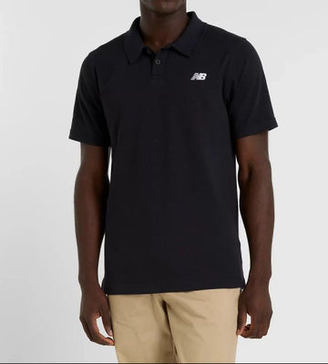 New Balance Cotton Pique Polo Shirt Black