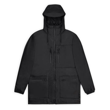Rains Cargo Long Jacket W3 Black