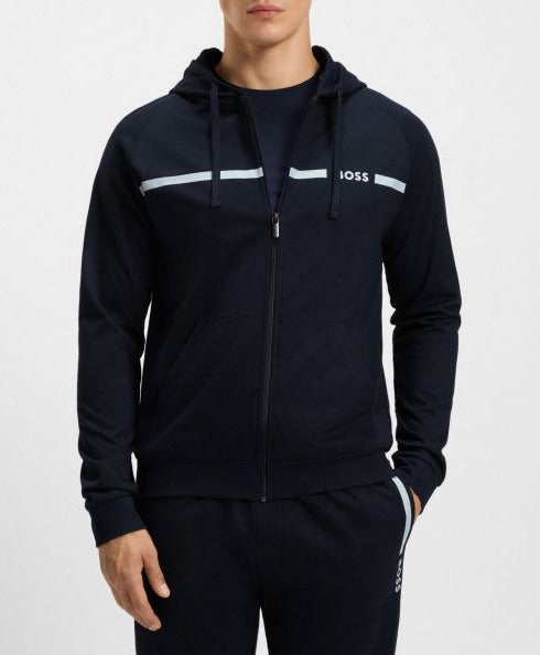 Boss Full Zip Hoodie in Navy 50550571-404)