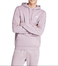 Person wearing a light purple Adidas hoodie and pants on a white background