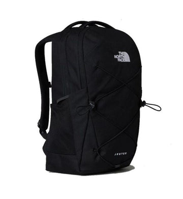 Black backpack with The North Face logo on a white background