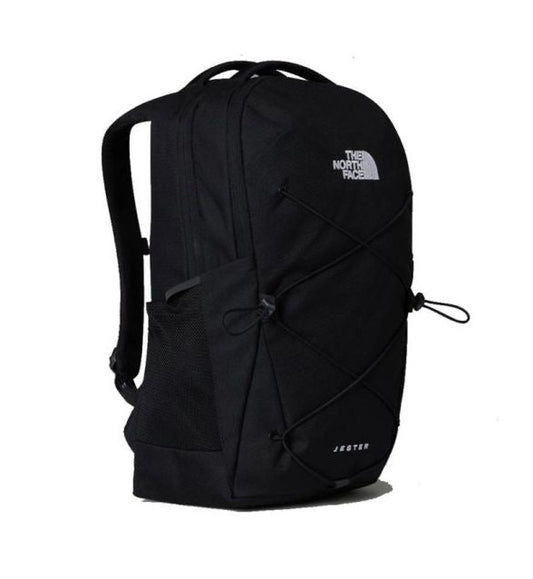 Black backpack with The North Face logo on a white background