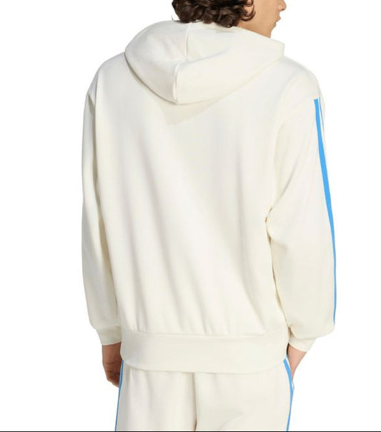Adidas Essentials Stripes Hoodie Cream