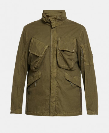 CP Company - 50 Fili Gum Utility Jacket in Brown Green