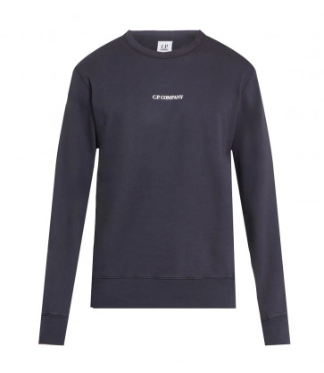 CP Company - Logo Printed Crewneck Sweatshirt in Navy