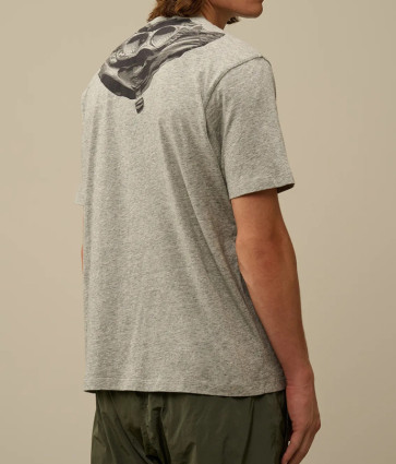 CP Company - 30/1 Jersey Back Goggle T-Shirt in Marl Grey