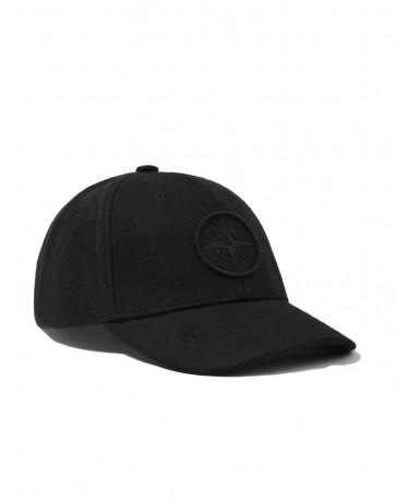 Stone Island - Flanella Wool Nylon 6-Panel Cap in Black (811599660)