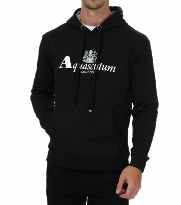Aquascutum - Logo Hoodie in Black