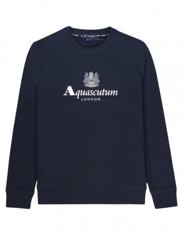 Aquascutum - Logo Sweatshirt in Navy