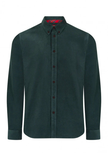 Merc London - Cuddon Shirt in Bottle Green
