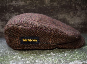 Terraces - “GARRISON” Tweed Flat Cap (Brown)