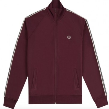 Fred Perry - Contrast Tape Track Top in Bordeaux