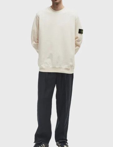 Stone Island - Crew Neck Sweatshirt in Ivory