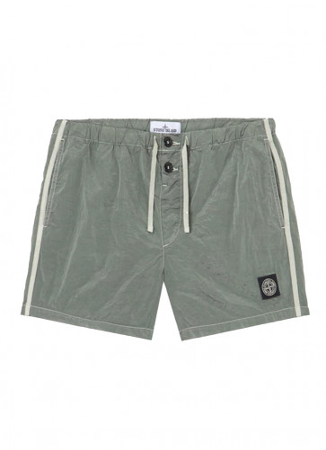 Stone Island - Nylon Metal Swim Shorts in Musk 
