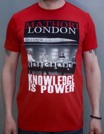 Mathori London - ''Knowledge is Power' T-Shirt in Red