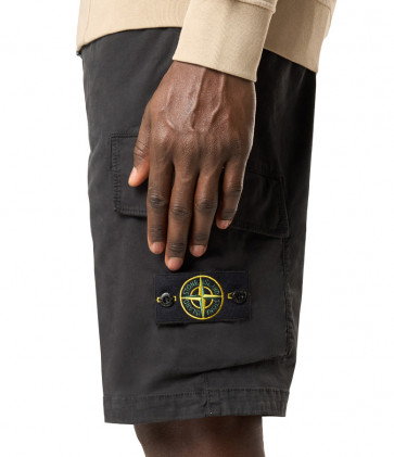 Stone Island - 'OLD' Effect Cargo Shorts in Black