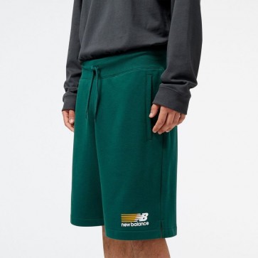 New Balance - Core French Terry Shorts in Green