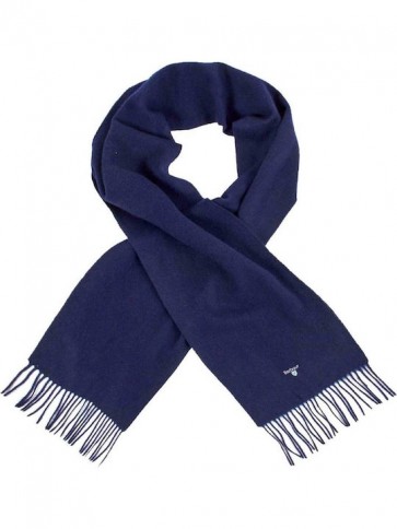 Barbour - Plain Lambswool Scarf (Blue)