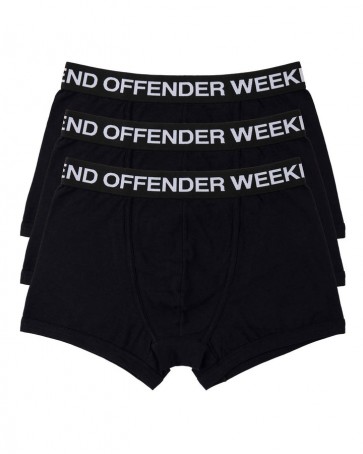 Weekend Offender - Boxer Shorts Pack of 3 (Black)