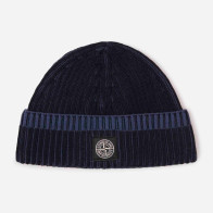 Stone Island - Logo-Patch Virgin Wool Beanie Hat