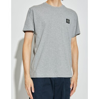 Stone Island - Patch Logo T-Shirt in Grey Melange